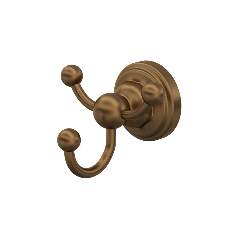 Edwardian Triple Robe Hook, English Bronze