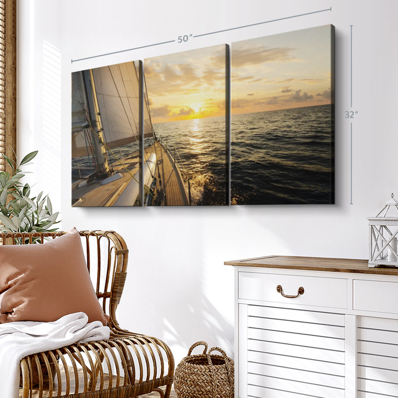 Nautique, "Impression sur toile", H 32 po x l 50 po x P 1,25 po