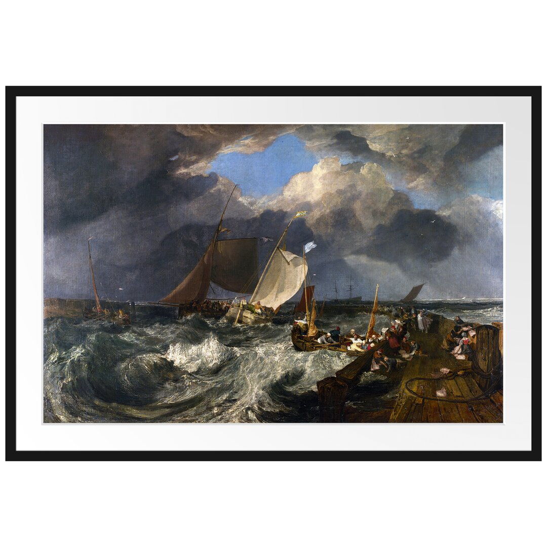 Gerahmter Kunstdruck Calais Pier von William Turner