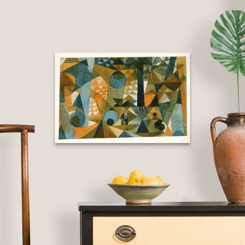 Reproduction d’art sur toile, "composition" par Paul Klee, Toile tendue, H 16 po x l 24 po x P 1,25 po
