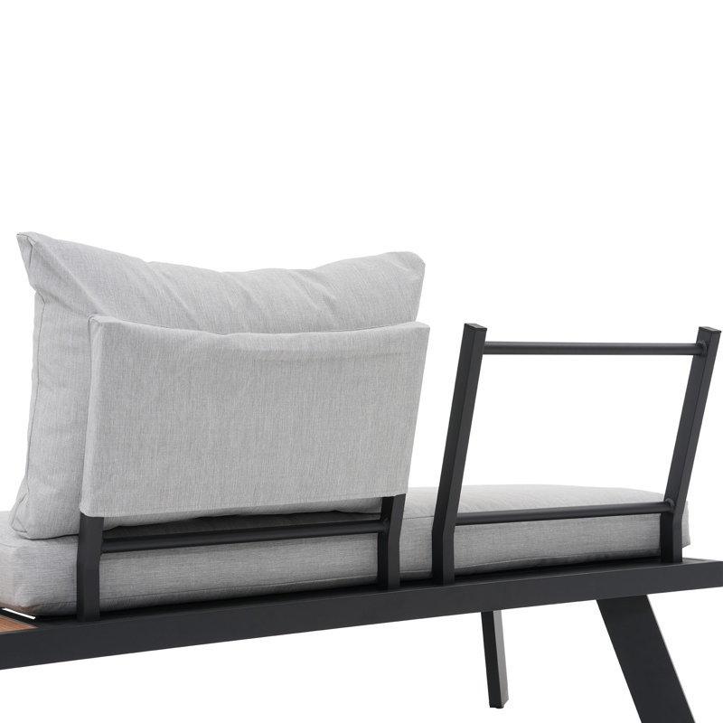 5-person Outdoor Seating Group With Cushions, Light Grey