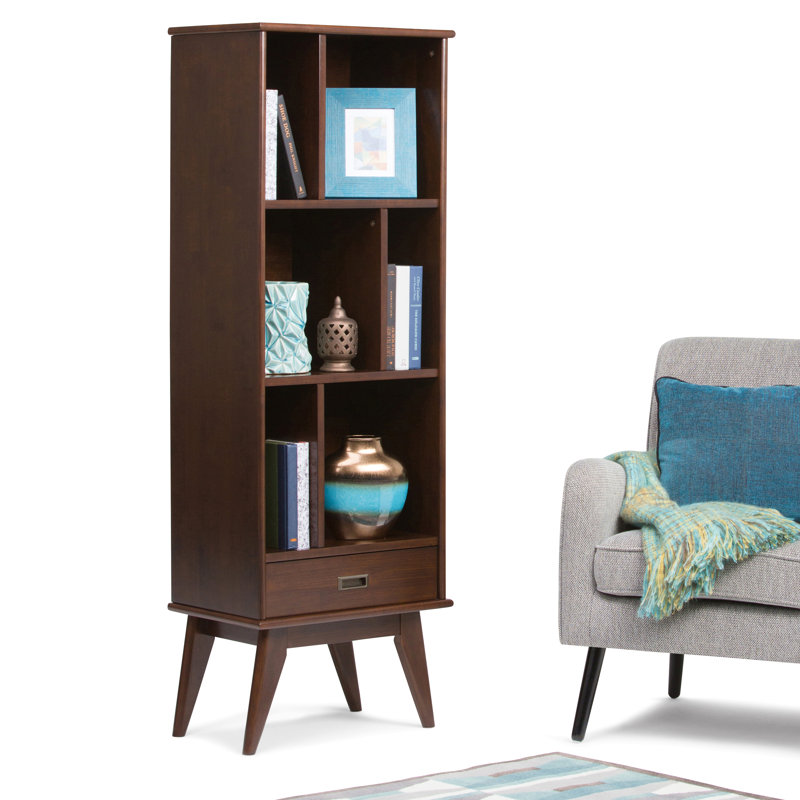 Mid Century Bookcase And Storage Unit, Dark Brown