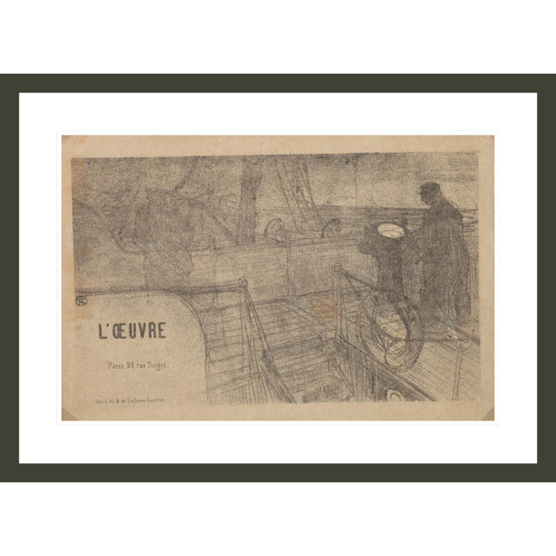 Couverture du programme de perspective du théâtre de l’œuvre par Henri de Toulouse-Lautrec, H 21,69 po x l 29,5 po
