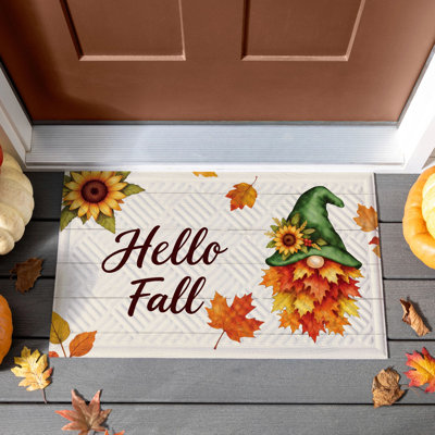 Tapis de sol en relief avec motif de nains en feuille
