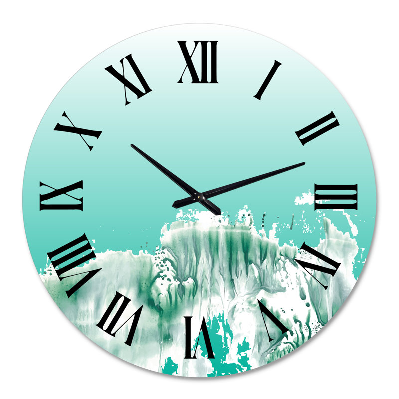 Paysage Auquamarine - Horloge murale traditionnelle, Grand