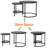 2-Piece Round Nesting Coffee Tables Set, Modern Black Top Stackable Side Tables for Living Room, Balcony, and Small Spaces (Set of 2)