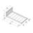 Classic Twin Floor Bed, White-737512218