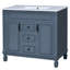 Meuble-lavabo de 36 po - bleu, matériaux, look moderne en construction bleue, rangement dissimulé-1989515820