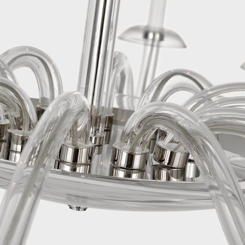 Brigitte 12 - Light Chandelier, Polished Nickel