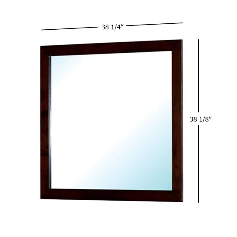 Miroir pour commode Hando, 43 po x 23,50 po, Cerisier