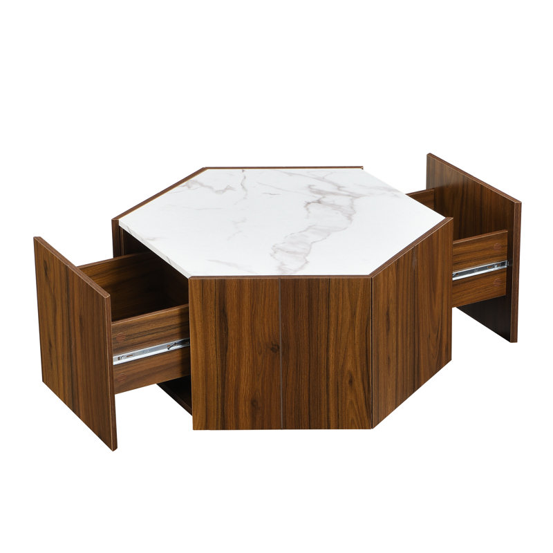 Table basse polyvalente Hexagonal Country Vintage