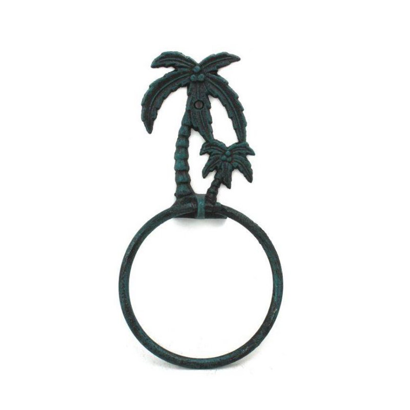 Anneau à serviettes palmier tree, Bleu Seaworn