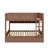 Bunk Bed With Drawers, Wood Bunk Bed With Storage Cabinets And LED Lights-1302071718