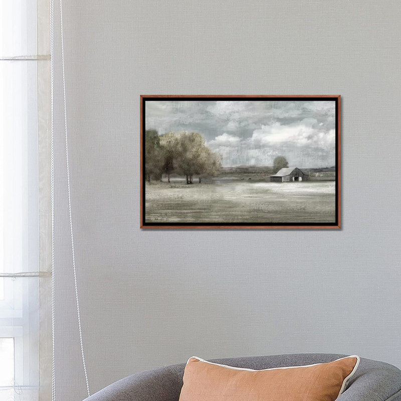" Country Quiet " by Nan, Classic Brown Framed, 18" H x 26" W x 1.5" D
