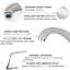 Robinet de lavabo de salle de bain 8 "avec 2 poignées - Nickel brossé, acier inoxydable nickel terni, poignées, usure et corrosion, conduites d'eau incluses-121638961
