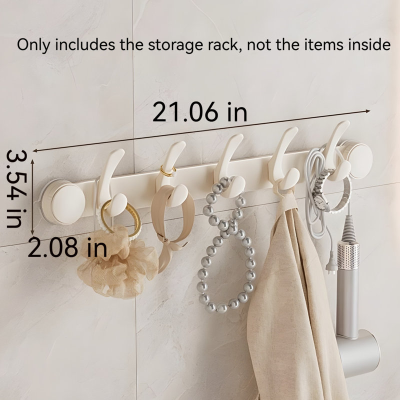 Suction Cup Hook, Non Perforated Double-Layer Strong Row Hook