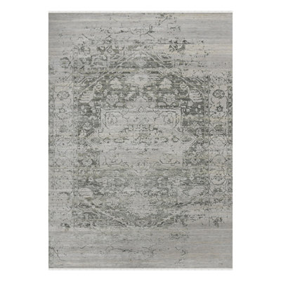 Dazzle Floral Area Rug in White