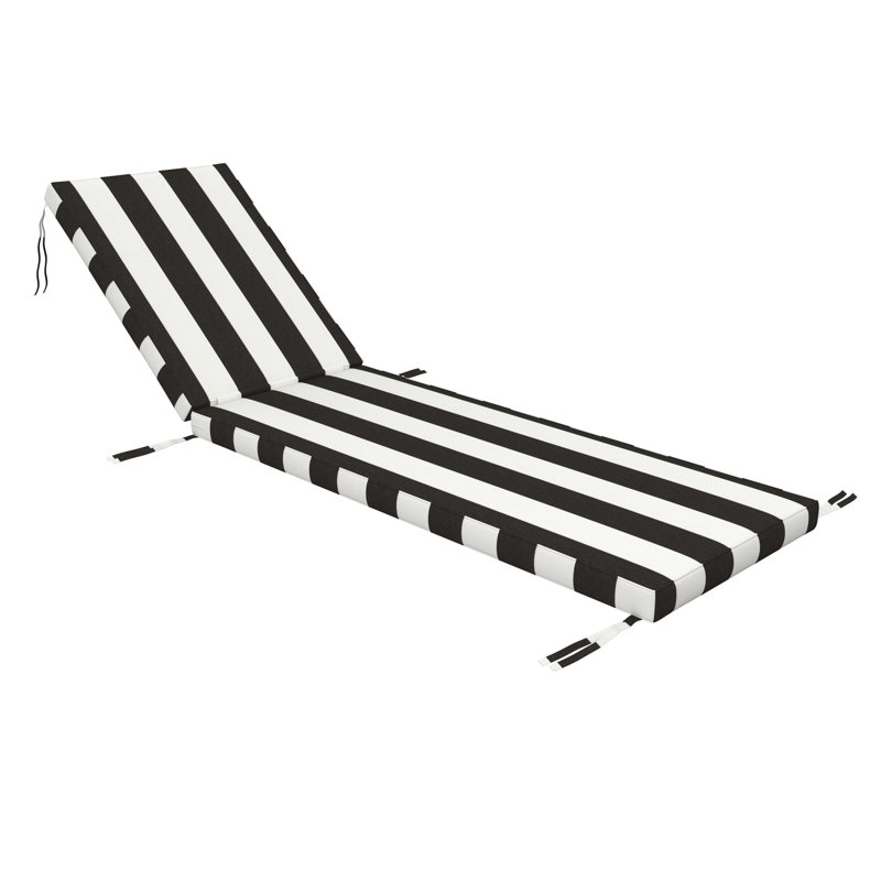 Sunbrella® Outdoor Chaise Cushion, Sunbrella® Cabana Classic Black, 21" W x 78" D
