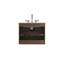 Meuble-lavabo mural 24 po avec lavabo en céramique avec trois trous de robinet, grand meuble-lavabo flottant avec rangement pour salle de bain moderne, lavabo une pièce sans drain, pré-assemblé-533451520
