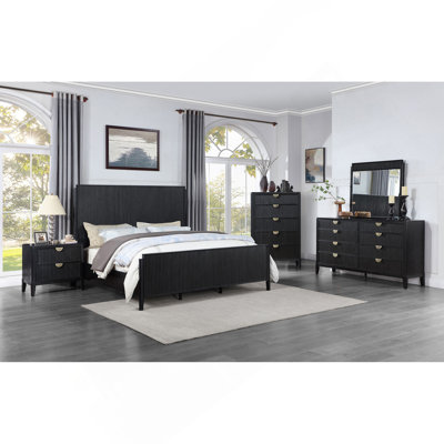 Black 5-piece Eastern King Bedroom Set