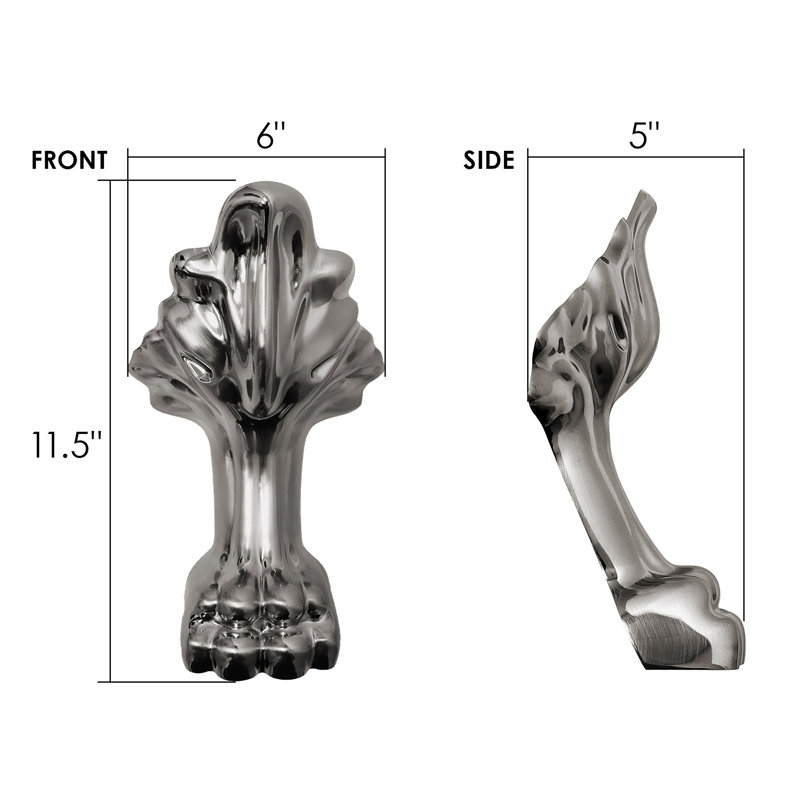 Accessoire de baignoire sur pieds Dakota Vienna, Nickel brossé