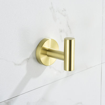 Bathroom Towel Rack  5 Pieces  In Brushed Gold - Aluminium , Rust- For Bath, Bedroom, Laundry, Kitchen Easy Installation Manual 5 Aluminium, Bathroom, Simple Guide
