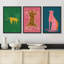 «Preppy Bright», «Pop Vibrant Bold Green Pink Blue Art, Chic Leopard Tiger», images murales colorées, 3 pièces encadrées, impression numérique sur toile, impression numérique sur toile giclée-91874674-91874676