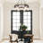 6-Light Wooden Circle Wagon Wheel Chandelier