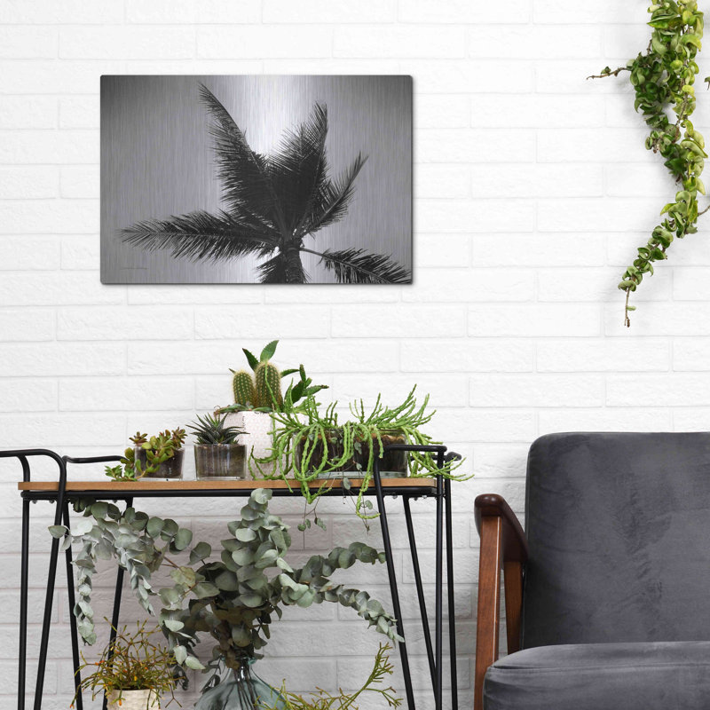 «Palm Tree Look Up IV» par Debra Van Swearingen, H 12 po x l 16 po