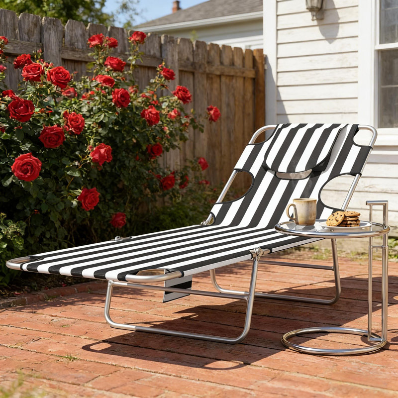 Poolside Folding Bed, Black White