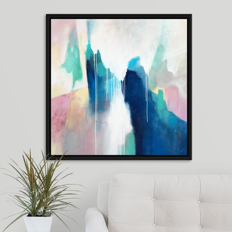 « gelato souvenirs »-reproduction d’art sur toile, H 31,7 po x l 31,7 po x P 1,75 po, Cadre flottant noir