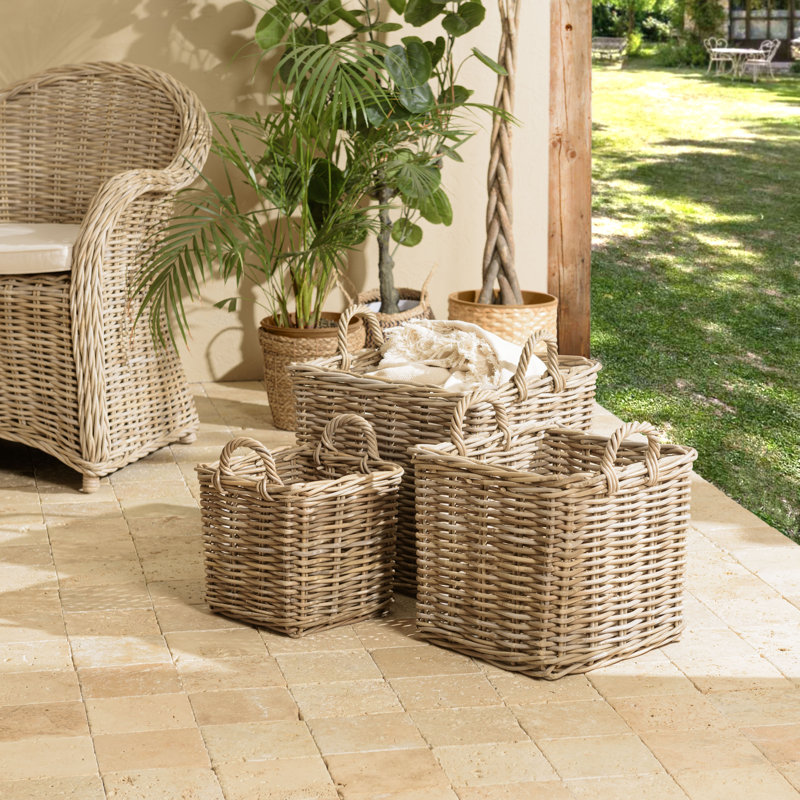 17 Stories Amer Rattan Decorative Basket