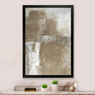 " Brown Meets Gray Abstract Art "