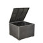 Panier de rangement extérieur en fer gris, 33,53 po Profondeur x largeur: 24,54 po, choix de patio avec cadre solide, nécessaire