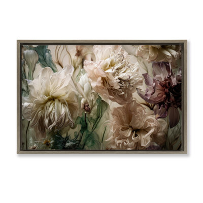  Toile flottante encadrée «Blush Toned Flowers» par Incado