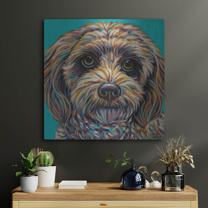 «Blue Doodle Brother 2» par Carolee Vitaletti, H 24 po x l 24 po