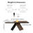 63''-79'' Farmhouse Style Extendable Walnut Dining Table Seats 6-8 People-41360925