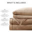 Taupe, drap double, 100% et confortable, drap-housse élastique, lavable à la machine, lit, brossé deux fois pour plus de confort, avec 2 taies d'oreiller plates,