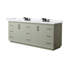 Strada 84" Freestanding Double Bathroom Vanity with Cultured Marble Top-383803911-383803914