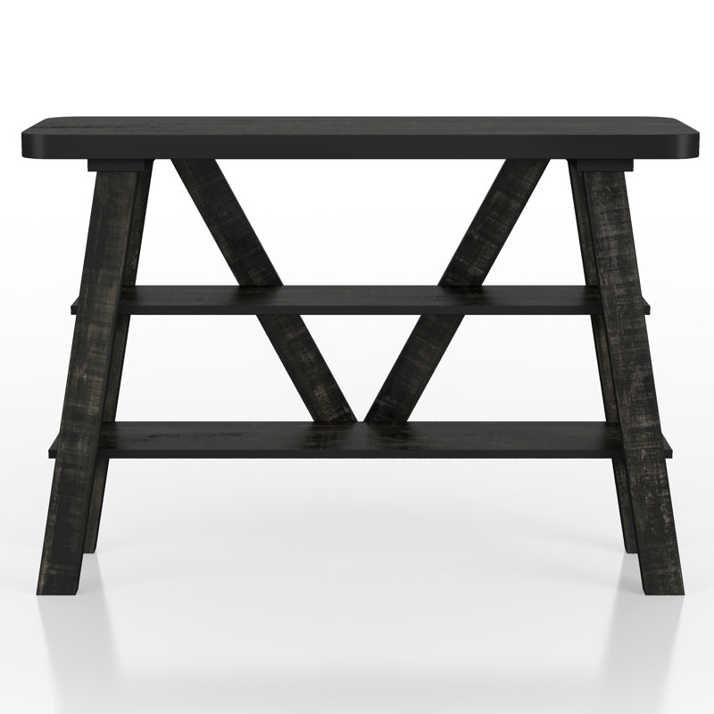 Ananias 47.24'' Console Table, Reclaimed Black Oak