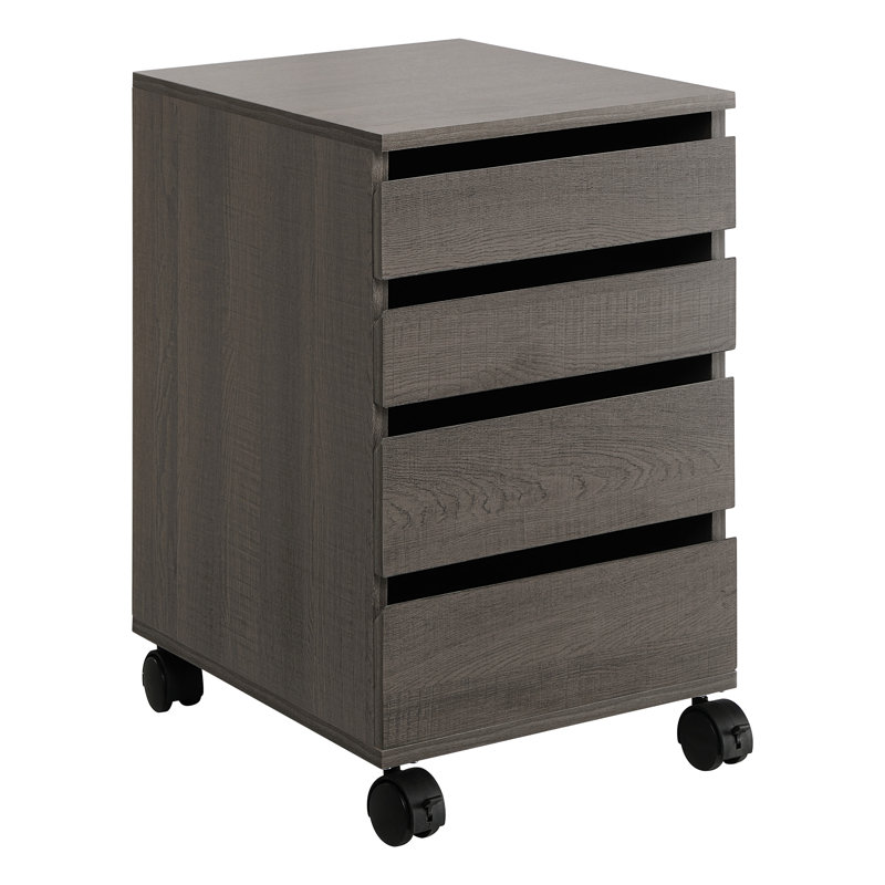 Lori 4 Drawer Storage Drawer with Locking Wheels, Farm Oak