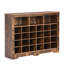 Armoire pour 24 chaussures avec base courbée, brun rustique, moderne pour le salon, la chambre à coucher, le couloir et la chambre à coucher brun-829748119