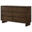 Commode 6 tiroirs Warm Brown