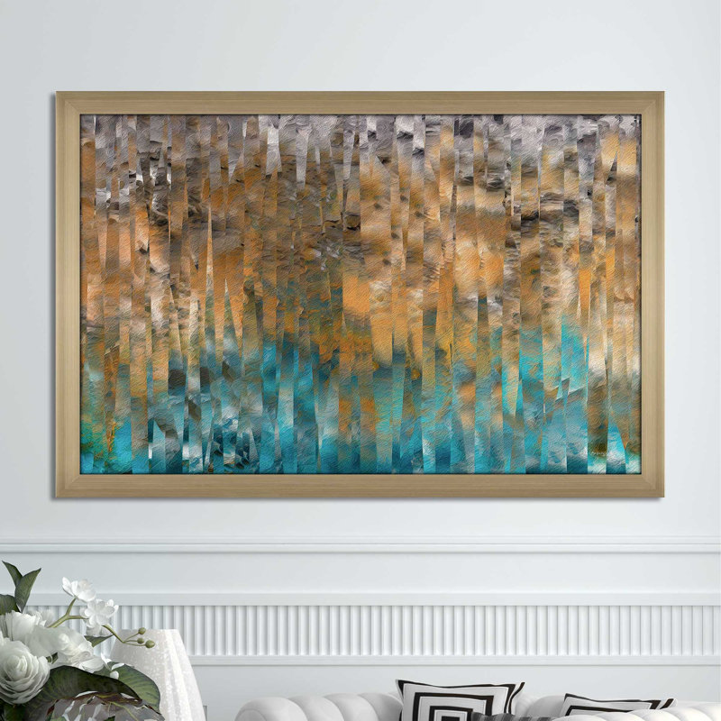 «Never Thirst, John 04:14» par Mark Lawrence, impression, Encadrement champagne, H 33,5 po x l 49,5 po x P 1 po