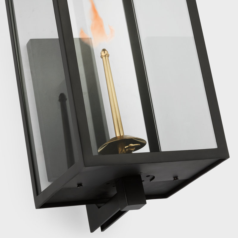 Fresno Gas 1 - Light Outdoor Wall Lantern, 30.5'' H x 9'' W x 12.25'' D