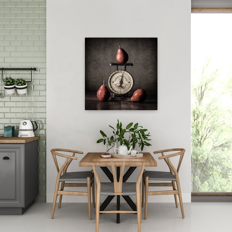 Art mural rétro classique avec poires rétro, H 32 po x l 32 po