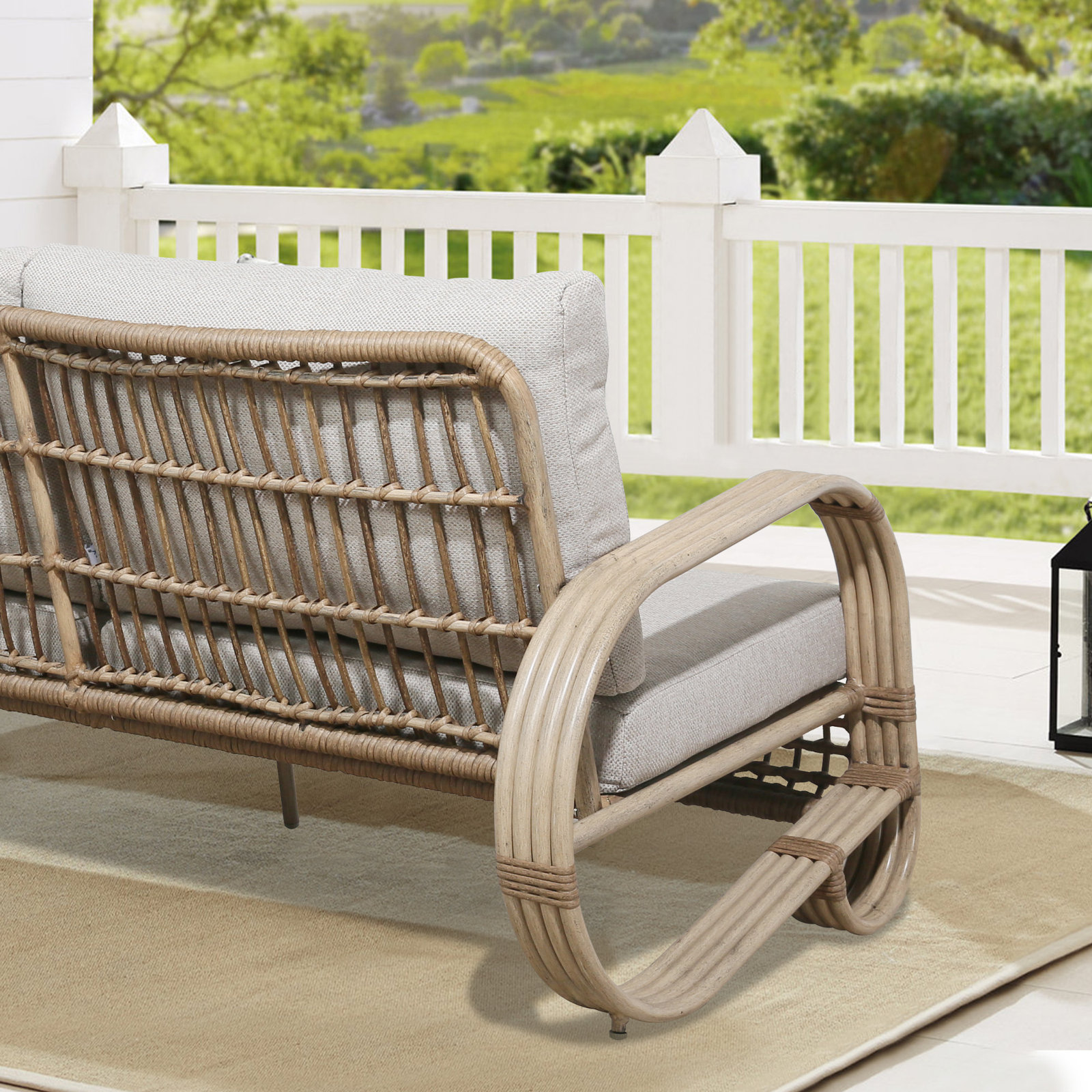 Spy 66.1'' Outdoor Loveseat with Cushions