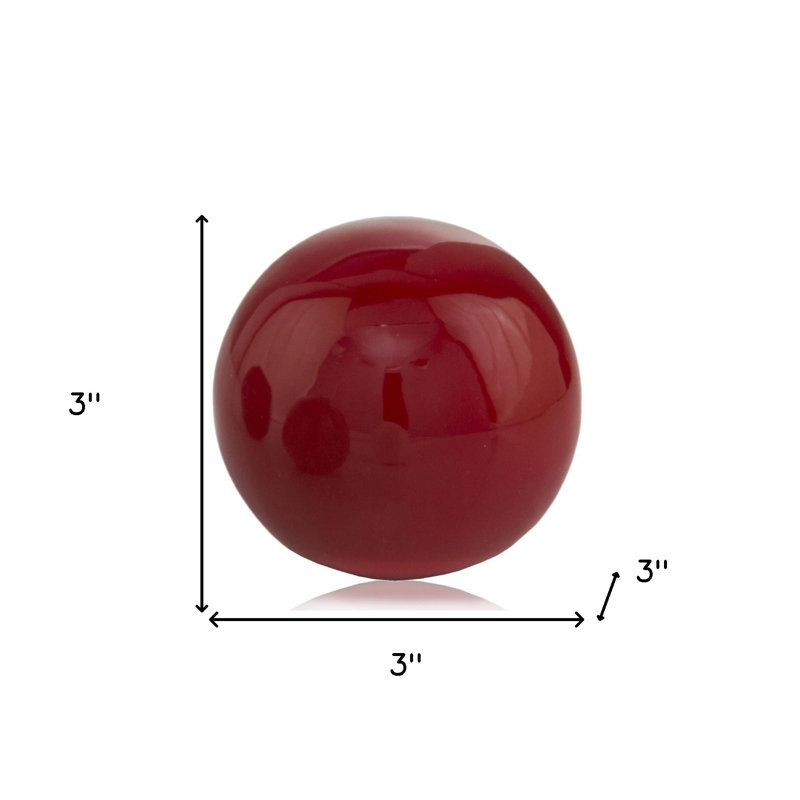 Sculpture de table en aluminium 3 po Genivra, Rouge