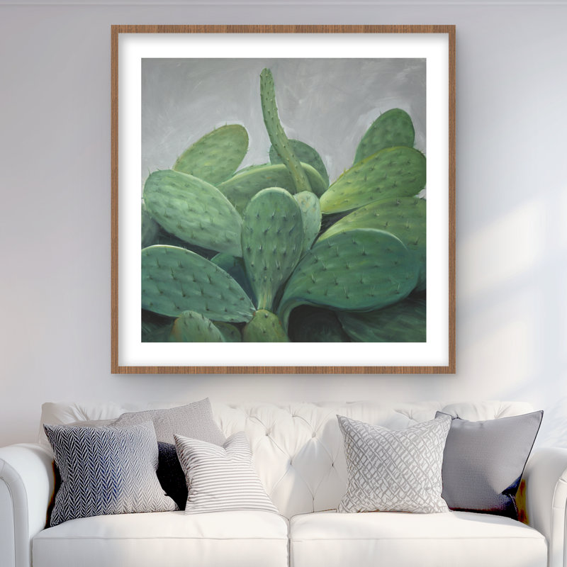 Cactus Bundle - Cactus Green Framed Matted Print for Decor