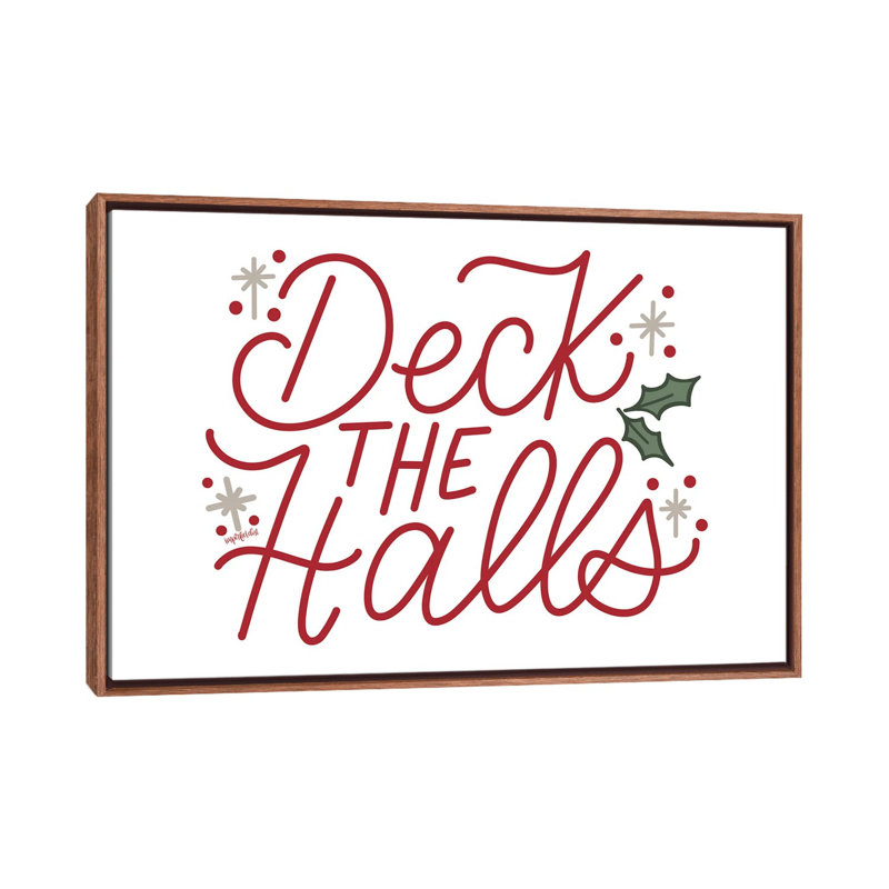 «Deck The Halls», reproduction d'art sur toile encadrée, H 40 po x l 60 po, Brun